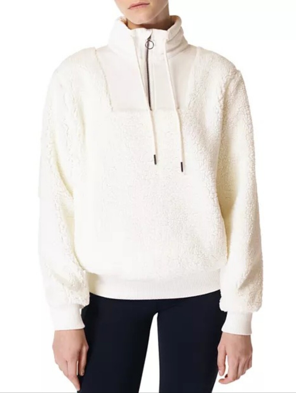 Sweaty Betty Sherpa Quarter Zip Pullover L